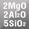 2MgO,2Al2O,5SiO2