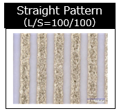 Straight Pattern (L/S=100/100)