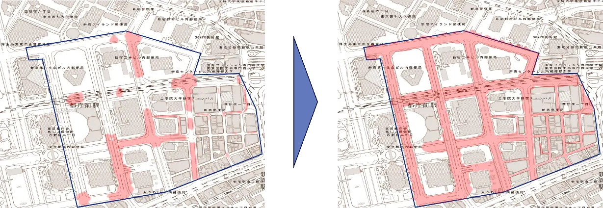Street coverage expanded from 33% to 99% after installing the repeaters.