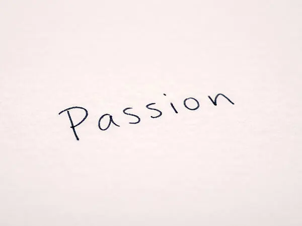 The handwritten word 'Passion,' chosen by Crystal