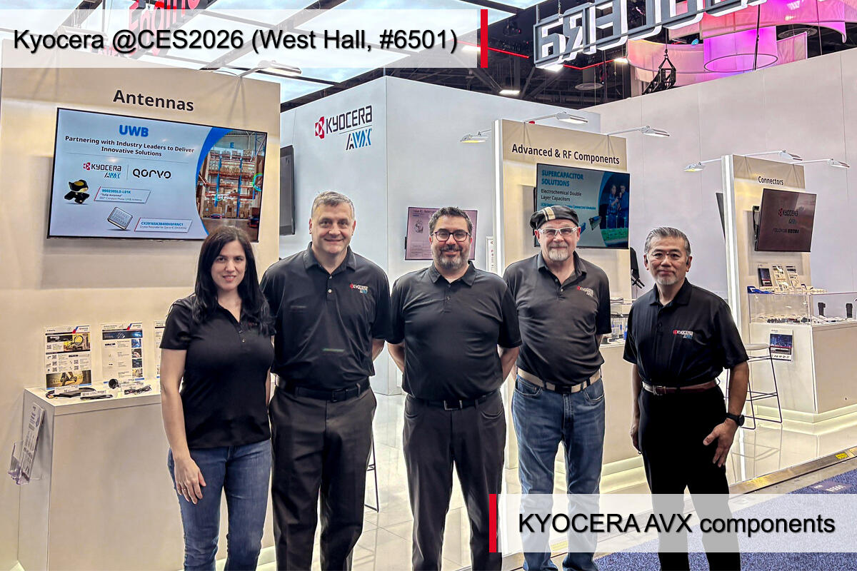 KYOCERA AVX members standing in front of the display.