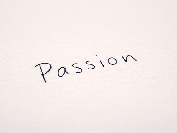 The handwritten word 'Passion,' chosen by Crystal