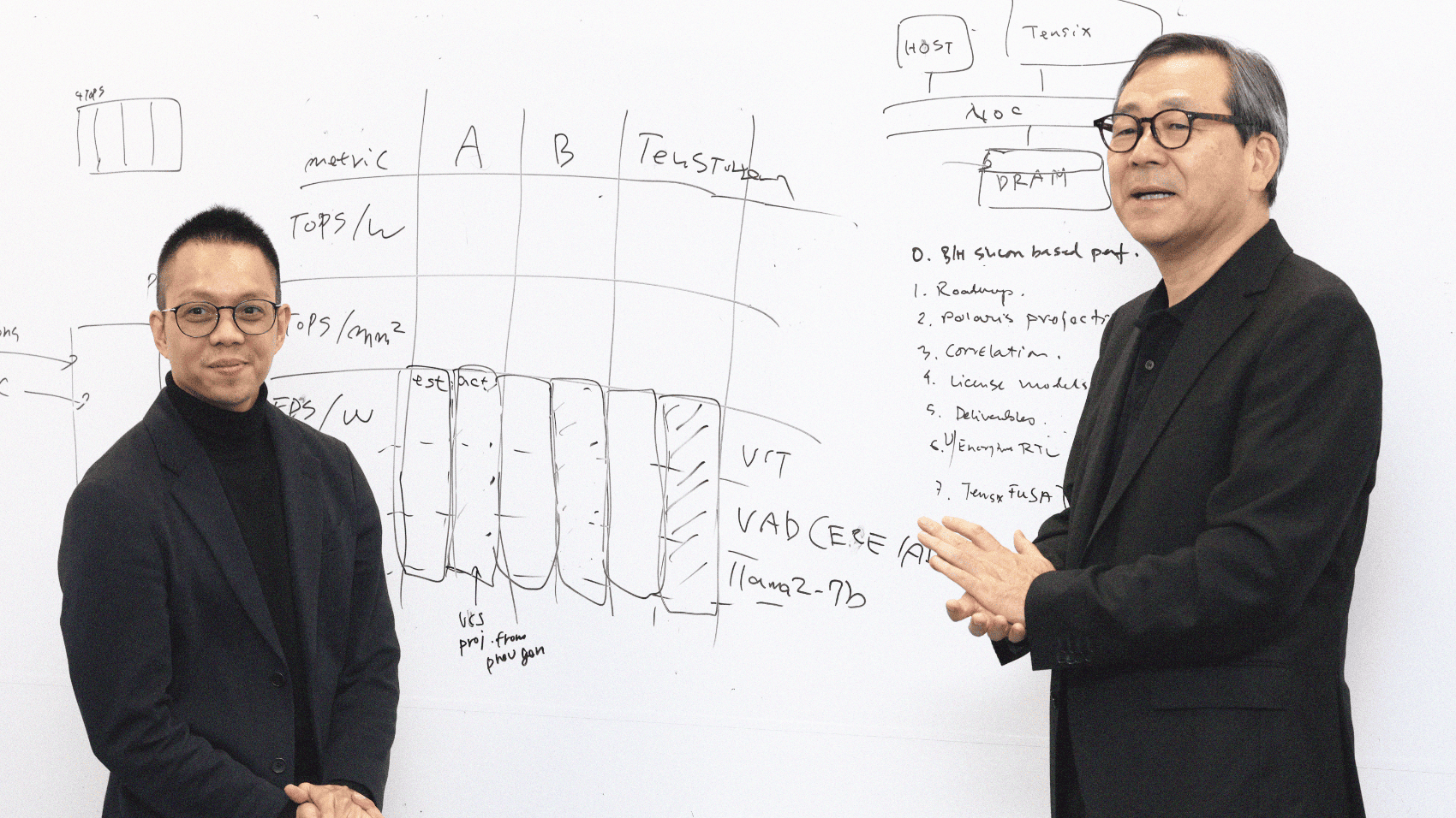 Nakano and Erwin conversing with smiles